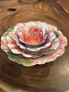 Shabby Chic Floral Melamine Nesting Bowls